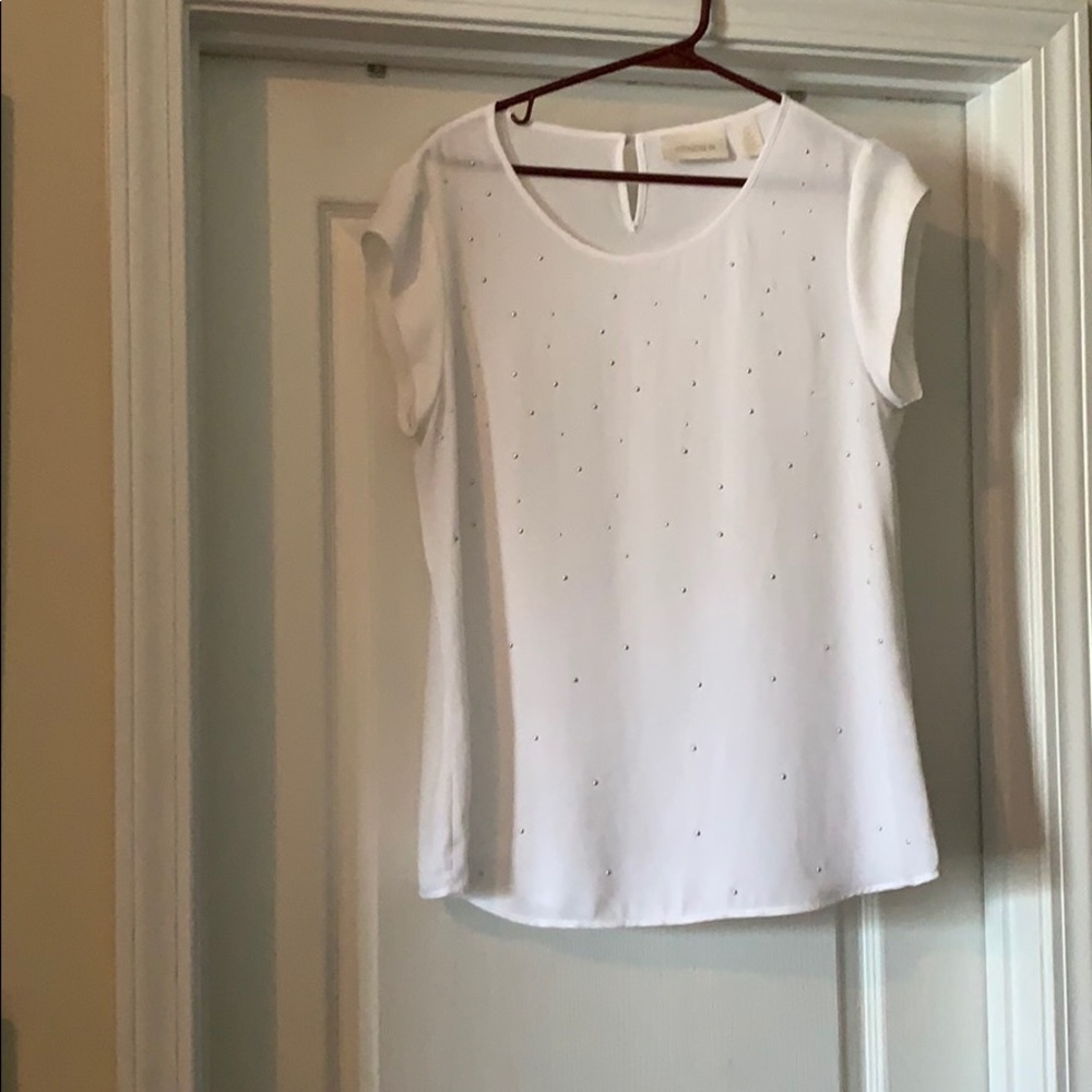 Chicos sleeveless white top 0